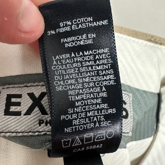 Express Photographer Pants Beige Mens Size 34 Minimalist Trousers Stretch Pant - Picture 9 of 15